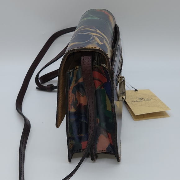 New Patricia Nash Leather Lanza Crossbody Clutch Bag - Picture 5 of 11